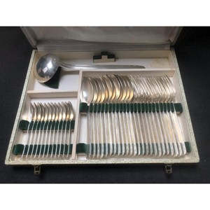Giá thấp cổ điển thiết lập của bạc mạ nghệ thuật Deco dao kéo cho 12 người súp thìa ngã ba muỗng cà phê Bạc nhà bếp Flatware Set - Product Image 5