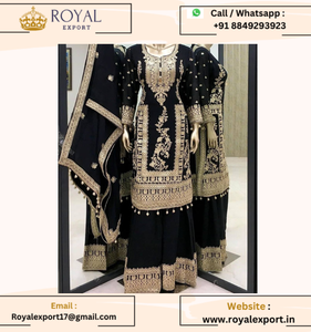 Presenting New <strong>Designer</strong> Pure Chinnon With Heavy Embroidery Coding Work Top-Bottom and Dupatta Set - Product Image 2