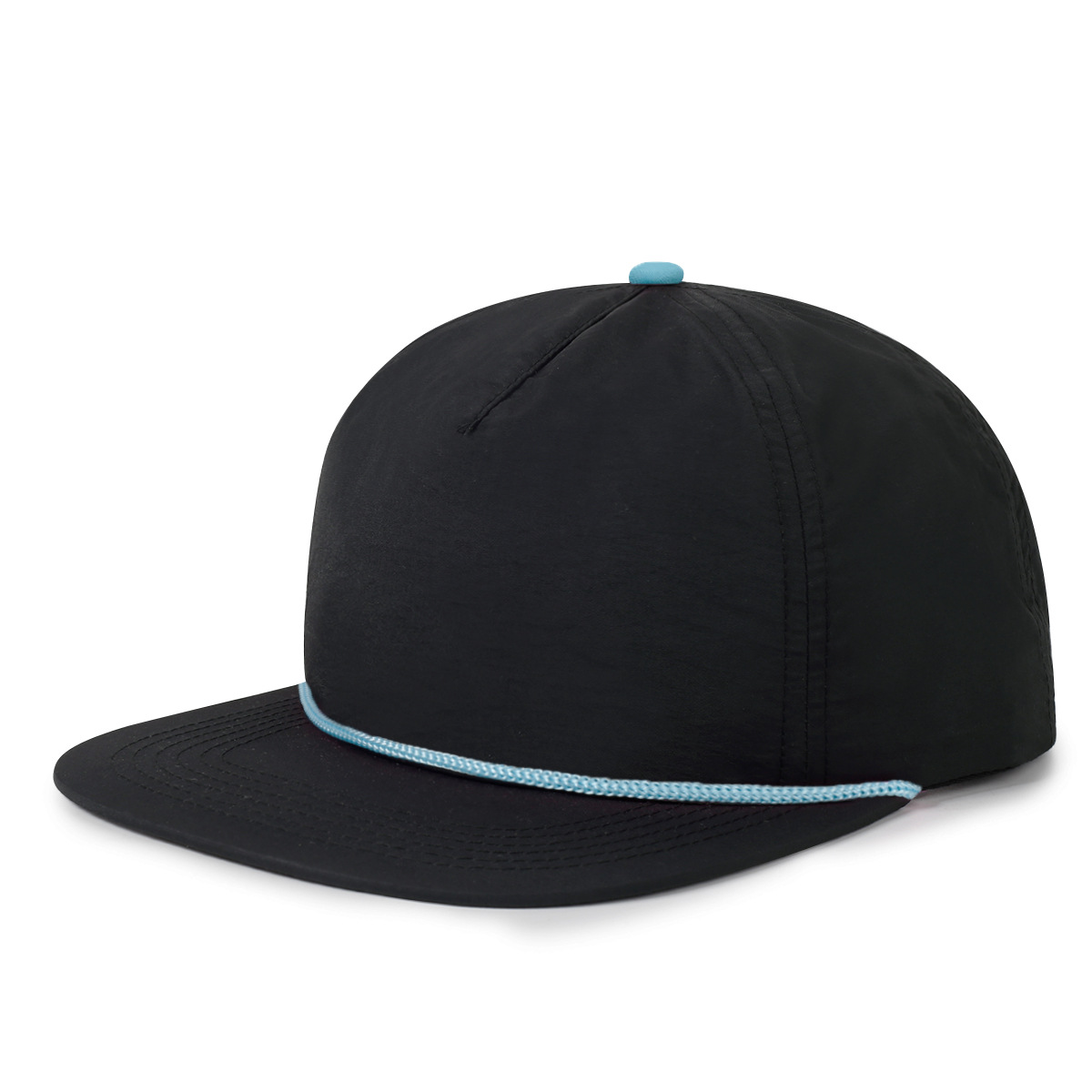 Black with Sky Blue Rope