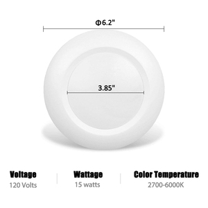 Tavan montaj yuvarlak 6 "yüzey LED disk ışık 15W 120V 7.5 inç 5 CCTLighting ve yuvarlak şekil basit Modern - Product Image 2