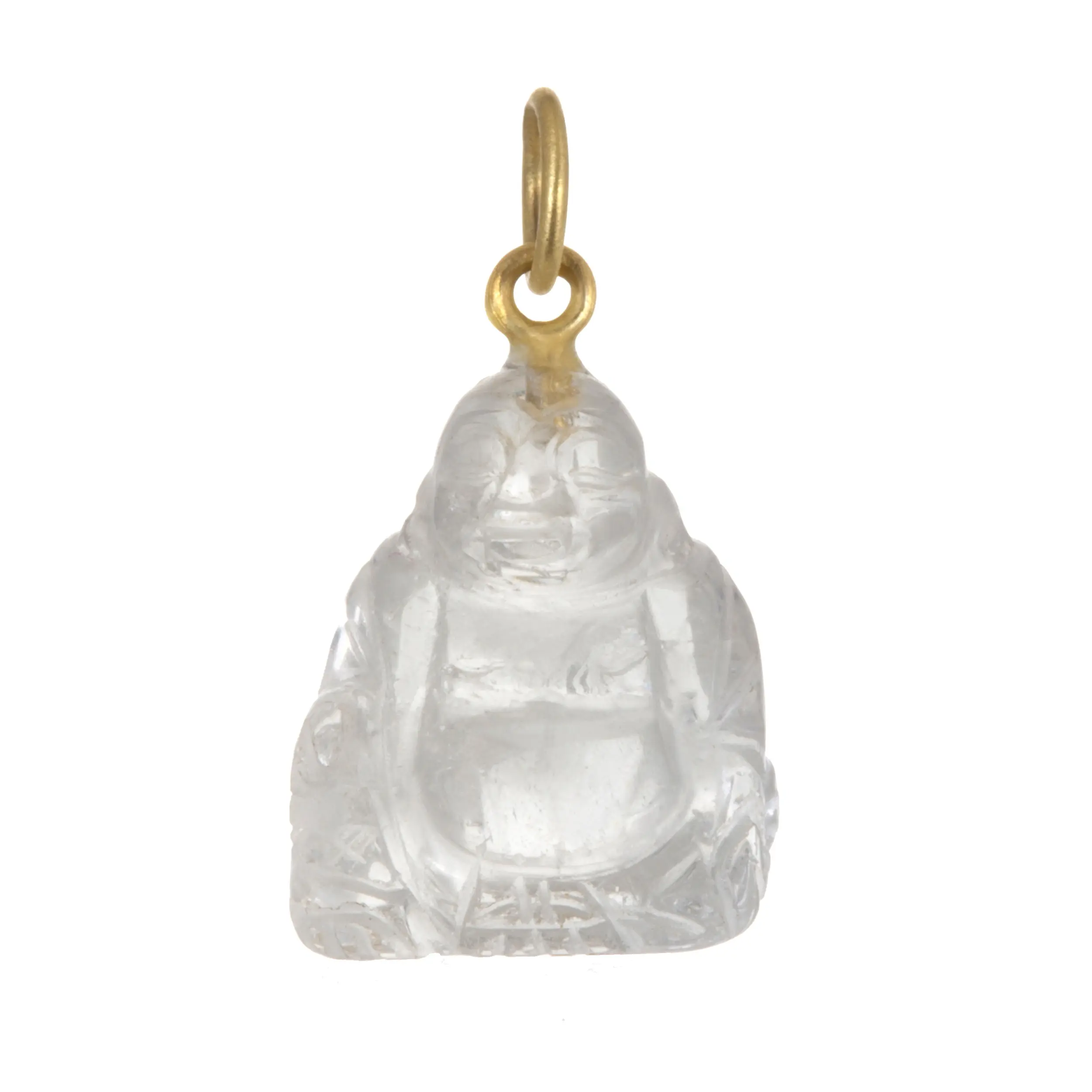 Forever Star High-End Quality Genuine Jadeite Jade Gold White Shell Imperial Green Icy Jadeite Pendant Charms Buddha