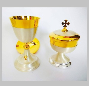 Sudbury Brass bữa ăn tối cuối cùng chén và bát Paten thiết kế chalice và ciborium Nhà thờ Công Giáo truyền thống Nhà thờ cung cấp - Product Image 2