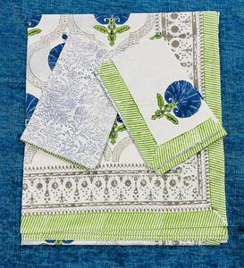100% Cotton Bed <strong>Sheet</strong> With 2 Pillow Set Floral Indian Hand Block Printed Bed <strong>Sheets</strong> Flat <strong>Sheet</strong> Indian Handmade - Product Image 2