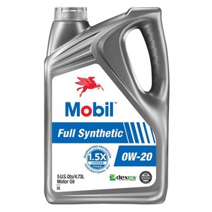 Mobil Optimal Performance 0W20 <strong>Dexos</strong> 3-Pack 5 Quart Full Synthetic Automotive Lubricant