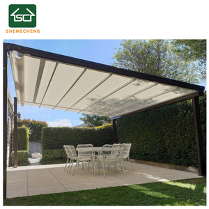 Outdoor Waterproof <strong>PVC</strong> Retractable <strong>Patio</strong> Roof Pergola Roof Awning - Product Image 1