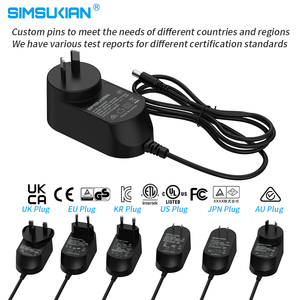 Simsukian用36W AC充電器アダプターキヤノンカメラ用18V/24V 2A 15V 1.5A GS/CE/PSE/ETC/FCC/<span class=keywords><strong>SAA</strong></span>/KC認定プラグイン<span class=keywords><strong>LED</strong></span>リグ用