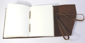 Großhandel rustikale Charme hand geschnittene Front klappe und dekorative Leders chnüre genähte Wirbelsäule Journal Notebooks - Product Image 3