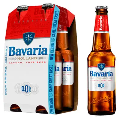 Bavyera Premium Malt alkolsüz bira-100% tat-0% alkol. Bir kutuda tam 24x330 ml şişeler.