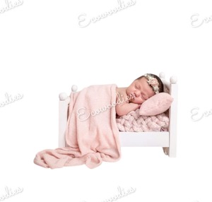 高级设计新生儿摄影床道具木质婴儿床/婴儿床，适合新生儿室内和室外使用 - Product Image 5