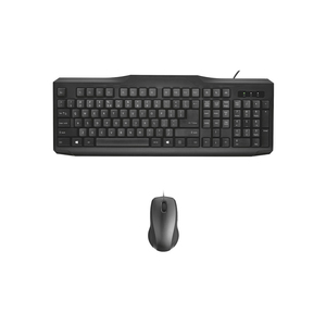 High-Grade Full Size USB Wired <strong>Keyboard</strong> and <strong>Mouse</strong> Combo Kit Cost-Effective Optical Tracking for PC Desktop - Product Image 1