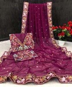 Fırfırlı detaylara sahip georgette sarees ile Bollywood cazibesini kucaklayın, bir yıldız gibi hissettiğinizden emin olun
