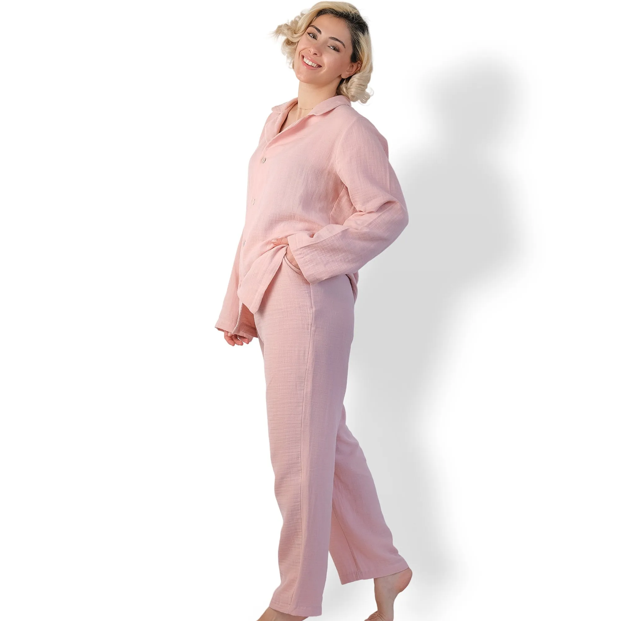 Ademende Mousseline Pyjama Dames Modieuze Spaghettibands Nachthemd Groothandel Dames Nachtkleding