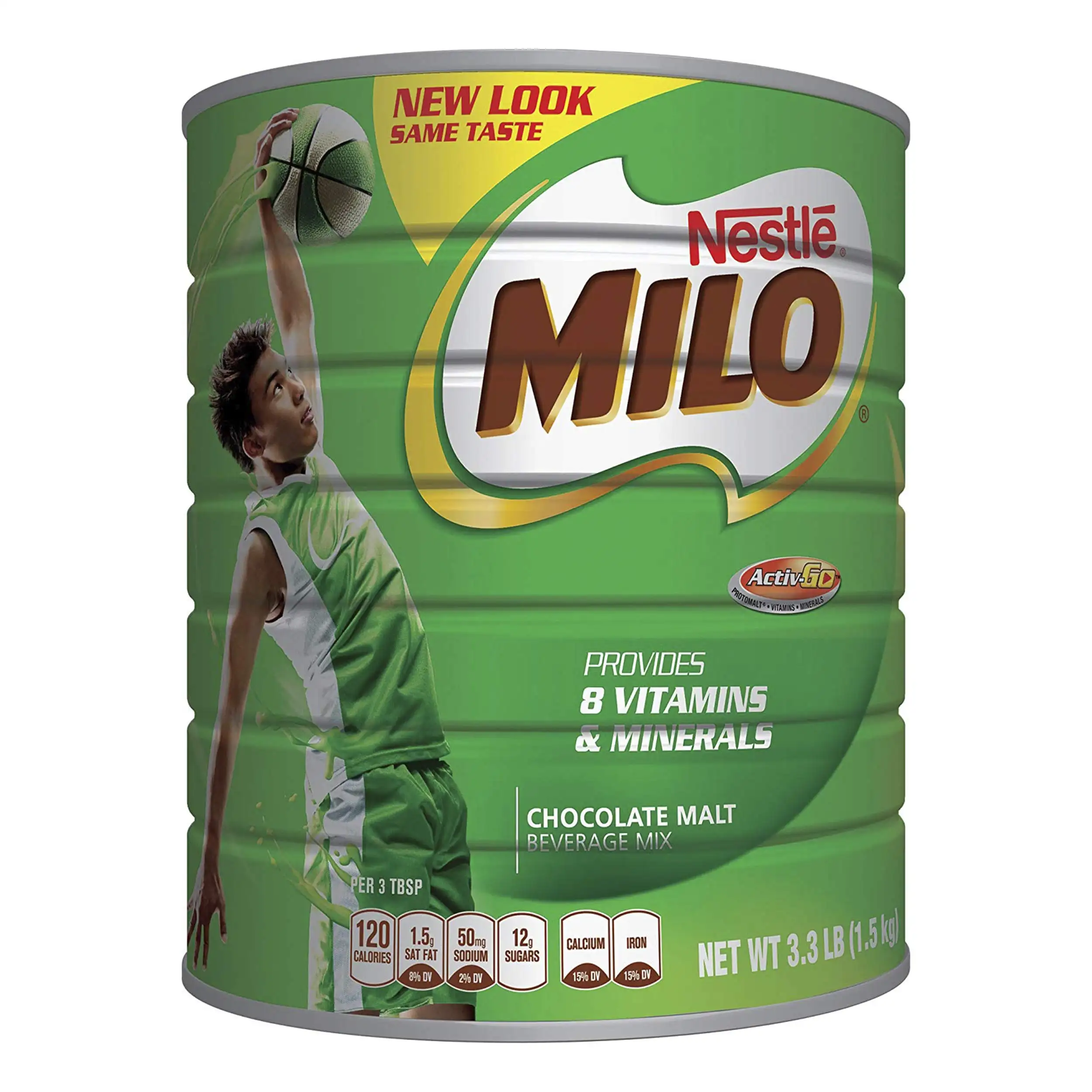 NESTLE MILO lattine di cioccolato, miscela di bevande al malto, polvere fortificata bevanda energetica 3.3 libbra lattina (1.5kg) all'ingrosso