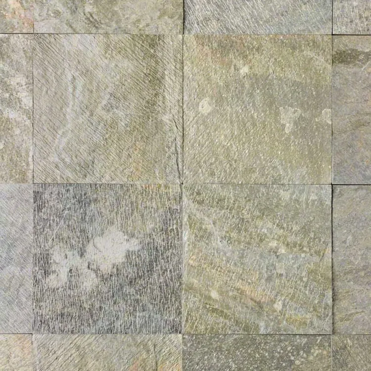 珪岩石高品質インドスレートデオリグリーンナチュラルスプリットストーン壁パネル装飾バスルームプールフロアタイル