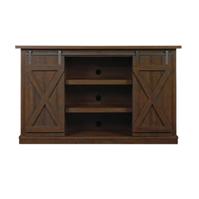 TV stand cabinet solid wooden with sliding door living room furniture modern antique design good quality hot selling product