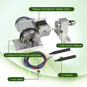 Great Amazing <strong>CNC</strong> Milling Machine <strong>Rotational</strong> <strong>Axis</strong> <strong>CNC</strong> <strong>Router</strong> Rotary Table Rotary a <strong>Axis</strong> 4th <strong>Axis</strong> 65mm for Sale - Product Image 3