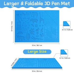 ODM & OEM-alfombrilla grande para bolígrafo de impresión 3D, tapete de dibujo mágico para niños, estera de silicona de diseño 3D con 2 protectores de dedos - Product Image 2