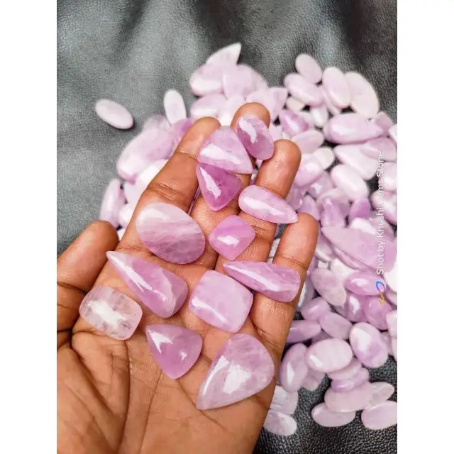 Top Grad di alta qualità naturale rosa Kunzite quarzo sciolto gemma di dimensioni libere Cabochon lotto fare gioielli curativi gioielli regalo