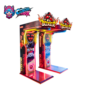 Parque colorido 2025 Novos modelos boxe equipamentos Arcade Soco Força Teste Boxe Treinamento Coin operado Boxing máquina de jogo