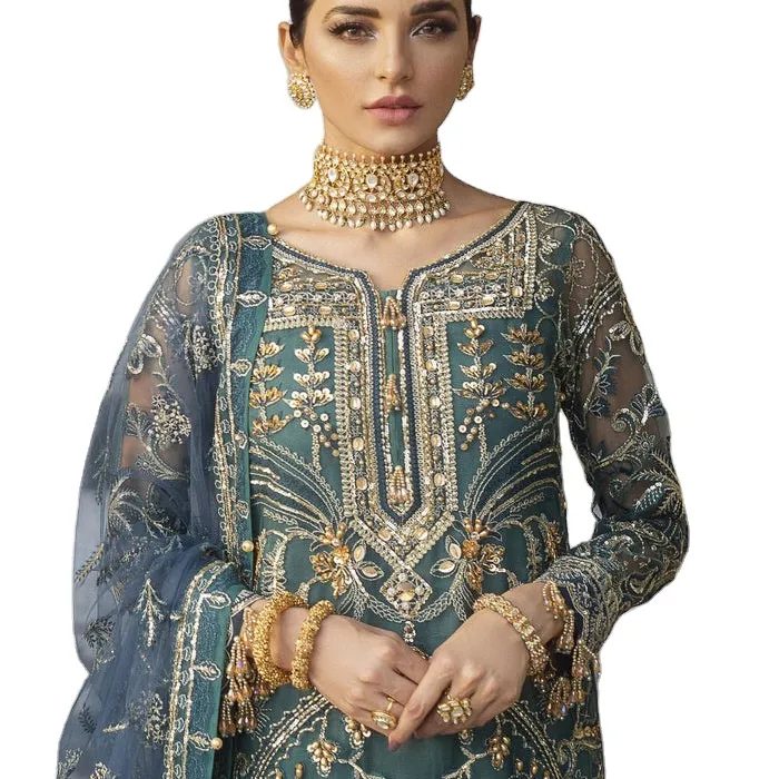 Chafoon-Vestidos de Fiesta de estilo paquistaní e indio, vestido de tres piezas de Salwar Kameez, arivels 2023 para decoloración seazen