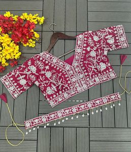 Lahenga Saree เสื้อเบลาส์บอลลีวู้ดชุดปาร์ตี้ปากีสถานดีไซน์ใหม่ส่าหรีงานแต่งงาน - Product Image 3