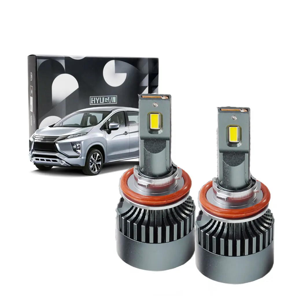 Lampu kabut LED mobil 80W, kompatibel dengan Mitsubishi Xpander 2017 2018 2019 bohlam 3000K lampu kabut 9-32v HYUGA