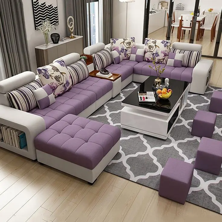 Meubles de maison modernes à bas prix, canapés d'hôtel, canapés sectionnels, canapé-lit en tissu pour canapé de salon