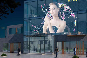 Istekli led P2.6-5.2 P2.8-5.6mm led şeffaf ekran led şeffaf led video duvar led ekran rafları haneli signag ve ekran - Product Image 5