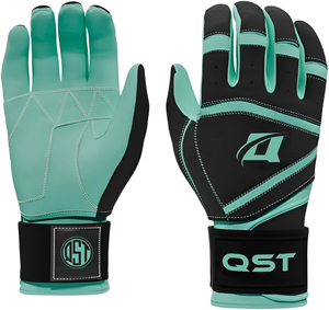<strong>Customized</strong> Logo Pro Cabretta Leather Baseball Batting Gloves Color <strong>Designed</strong> With <strong>Hook</strong> <strong>Loop</strong> Wrist Closure for Outfield Position - Product Image 5