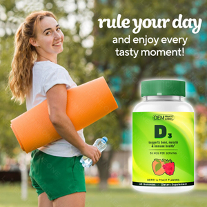 Oem/ODM Vitamin D3 Gummies cho xương và sức khỏe miễn dịch hỗ trợ, vitamin D Gummies cho người lớn - Product Image 5