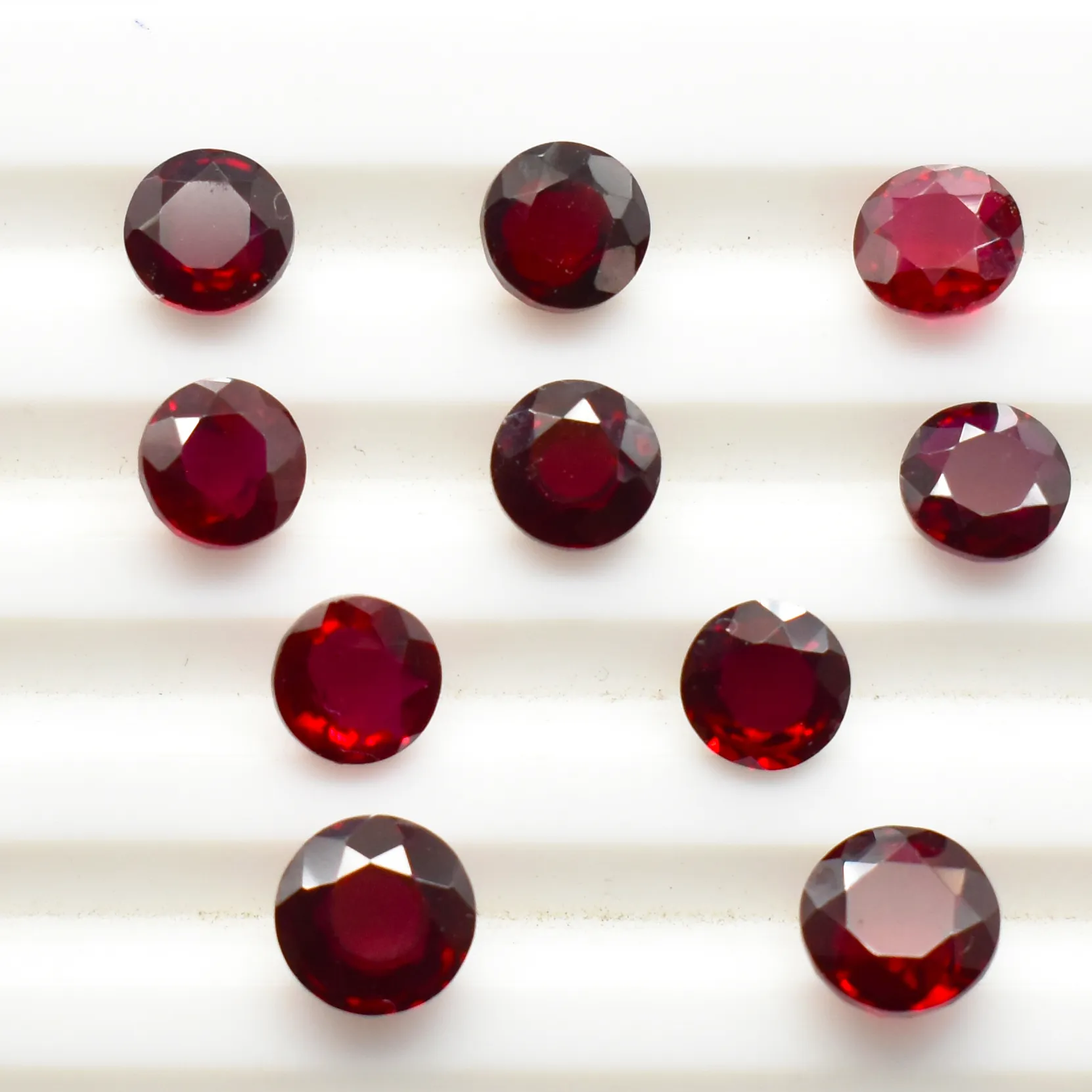 9 chất lượng hàng đầu Ruby Corundum đá quý cho đồ trang sức Ruby vòng mặt hiệu chuẩn 6,7mm tất cả các kích cỡ có sẵn độ cứng