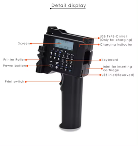 Impresora de inyección de tinta continua con pantalla táctil portátil PT2000SE Impresora DTF digital de plástico con código de fecha de barra QR láser de 1 año - Product Image 6