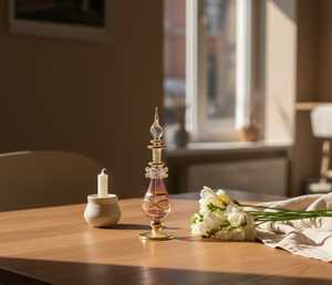 Đền thờ của thủy tinh Hoàng Gia làm bằng tay Ai Cập chai nước hoa sang trọng <span class=keywords><strong>pyrex</strong></span> kính 24K vàng trang trí các loại màu sắc 15ml:50ml - Product Image 6