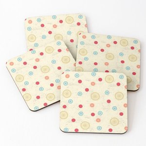 4X4 Inches Mat Paid Latest Design Mango Wood/Acacia Wood Over Printed Tea Serving Coasters 4 Pieces Set for <strong>Table</strong> Decoration - Product Image 4