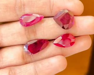 Pietra preziosa rubino naturale fatto a mano taglio sfaccettato creazione di gioielli e accessori reperti componenti di pietra sfusa - Product Image 2