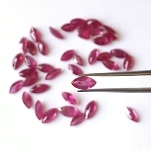 2x4mm markiz doğal pembe yakut gevşek mozmozambik yakut takı yapma Vivaaz taşlar toptan IGI ısı ince