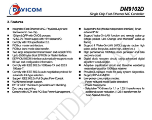 Davicom dm9012dep 10/100Mbps nhanh Ethernet Mac chip duy nhất nhanh Ethernet Nic điều khiển - Product Image 3