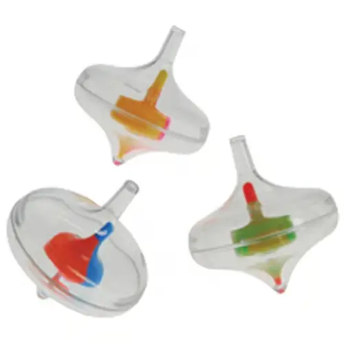 Promocional transparente Spinning Tops Stress Relief Spinner Juguetes para niños y adultos