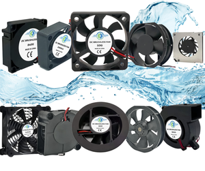 Ventilador de flujo axial de 20/40/50/60mm CC altamente eficiente IP65 resistente al agua adecuado para impresoras 3D dispositivos Raspberry Pi Microelectrónica - Product Image 1