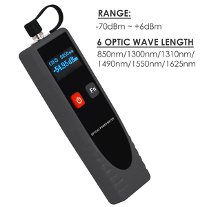 Medidor de potencia óptica digital Longitud de onda óptica 6 con función de probador de cable y convertidor FC para interfaz FC SC ST Color gris - Product Image 4