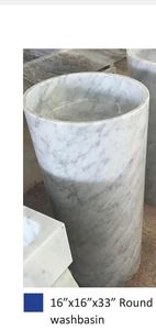 现代白色大理石水槽石脸盆进口大理石优雅浴室水槽底座套装洗手间酒店批发价