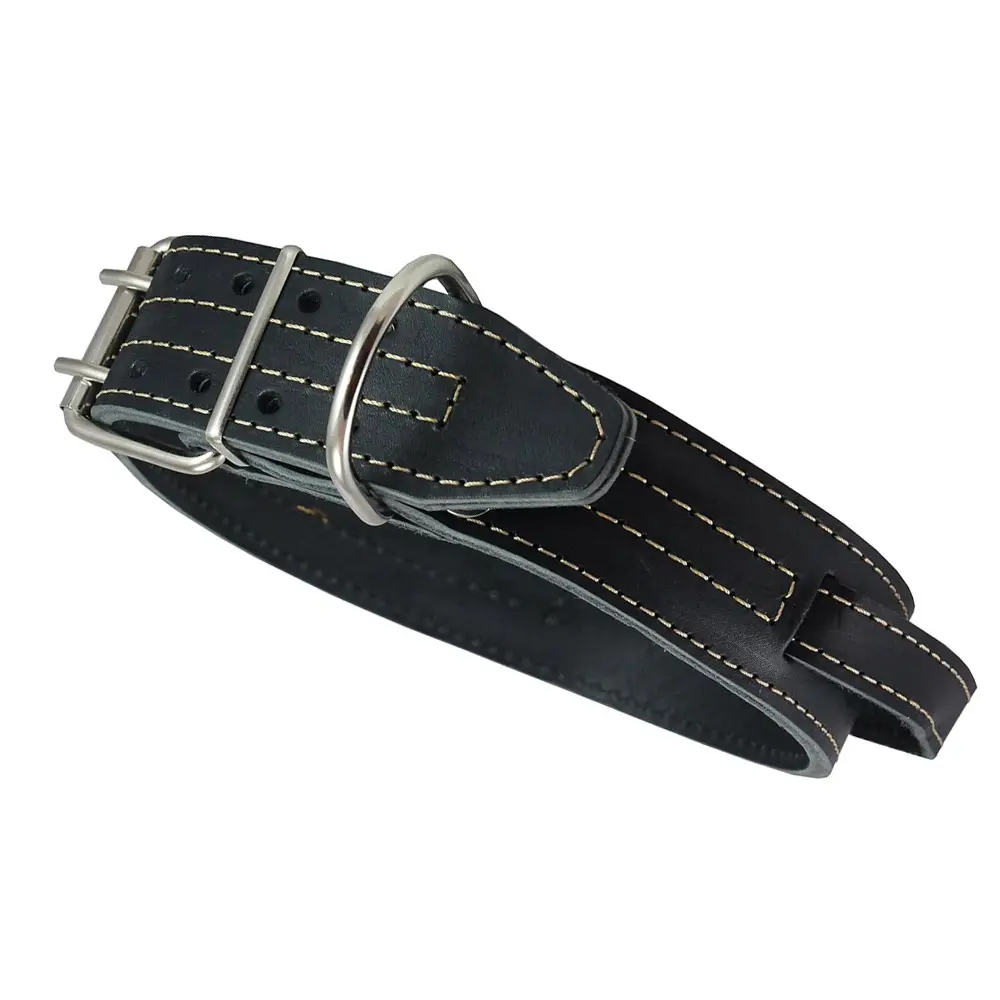Real Leather Dog Collar Black Color Good Quality Without Logo Newest Pet Neck Real Leather Dog Collar BY Fugenic Industries