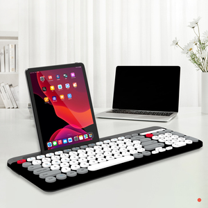 IGH calidad 98 Keys 2,4Hz Wireless 5.5.0 Keyboard omomputer eyeyboard Round eyeycap Multi evevices con Slot para Win/iOS/ndroid