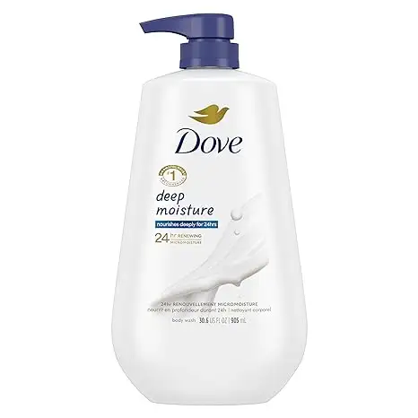 Dove, средство для мытья тела с насосом, глубокая влага для сухой кожи, увлажняющее очищающее средство для кожи, 24 часа, восстанавливающее влагу, питает 30,6 унций