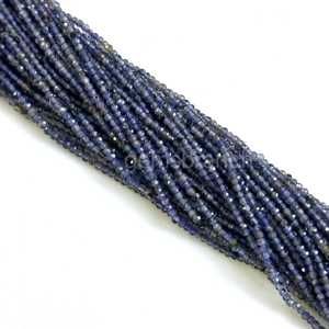 2mm doğal mikro mavi kiyanit Faceted taş boncuk Strand toptan fiyat yuvarlak kiyanit boncuk takı yapımı için toplu 13"