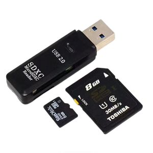 USB AC出力へのUSB3.0 5Gbps 2-in-1カードリーダーアダプターSD/SDXC/SDXC/SDHC/MMC/RS-MMC/SDXC - Product Image 1