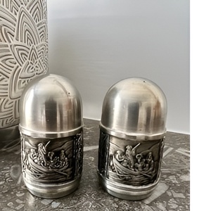 El işi Metal tuz karabiber Mills klasik ahşap Caddy mutfak ek ile iki geleneksel şekil Set - Product Image 1