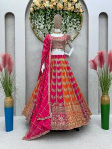 インドスタイルの新しいデザイナーlehngacholi DESIGNER COLLECTION <span class=keywords><strong>WHITE</strong></span> GEORGETTE HEAVY EMBROIDERY WORK LEHENGHA CHOLI SET