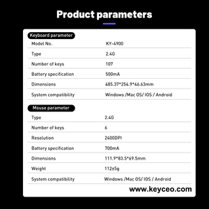 2024 caliente nuevo 2,4G + BT teclado inalámbrico y ratón Vertical Combo teclado ergonómico ajustable DPI uso de juegos de oficina