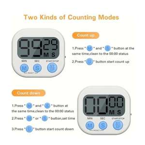 Timer elettronico da cucina con Timer multifunzione per conto alla rovescia dispositivo promemoria per studenti con Timer elettronico a grande schermo - Product Image 4